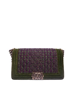 Medium Boy Bag,Velvet/Tweed,Green/Purple.18184795,2013/14,3